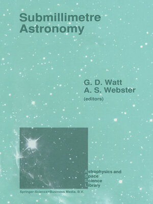 cover image of Submillimetre Astronomy